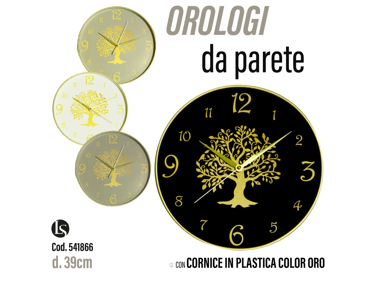 OROLOGIO 39CM TDO CORONA ORO LS-6206-LT