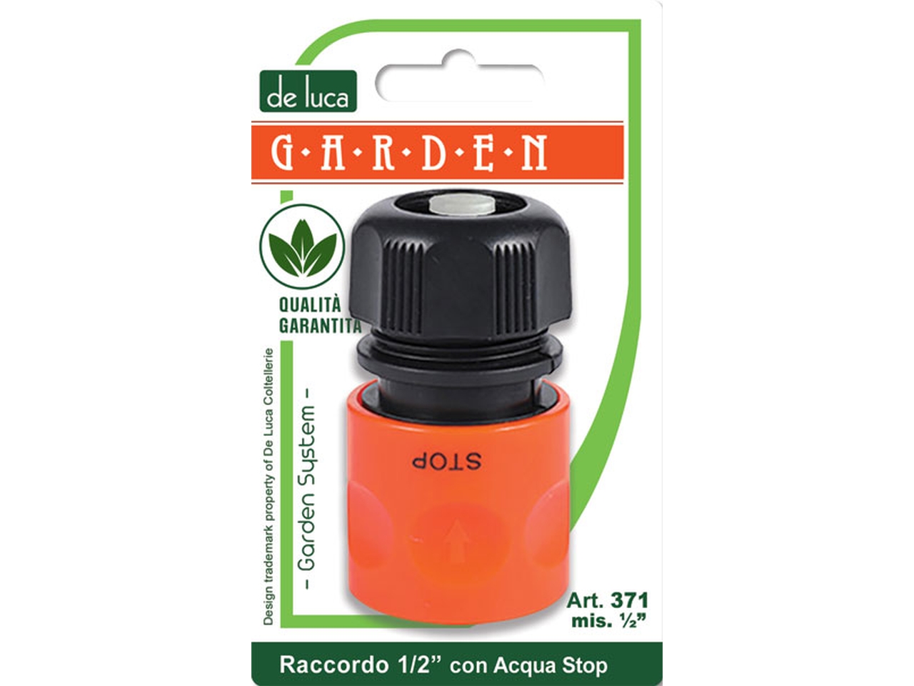 CONNETTORE AUTOMATICO 1/2″ CON ACQUA STOP 22371