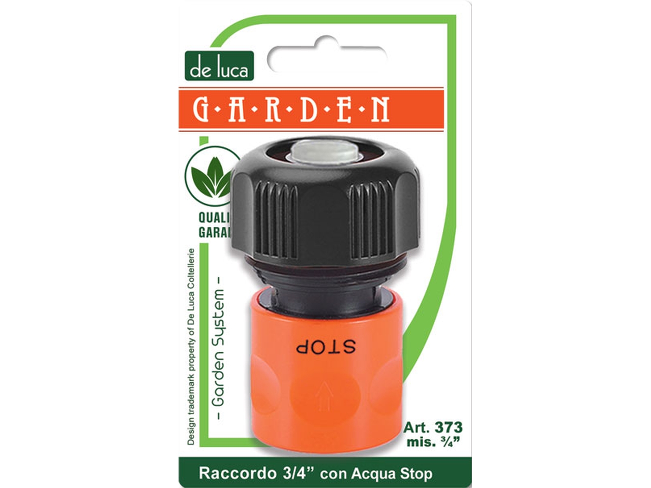 CONNETTORE AUTOMATICO 3/4″ CON ACQUA STOP 22373