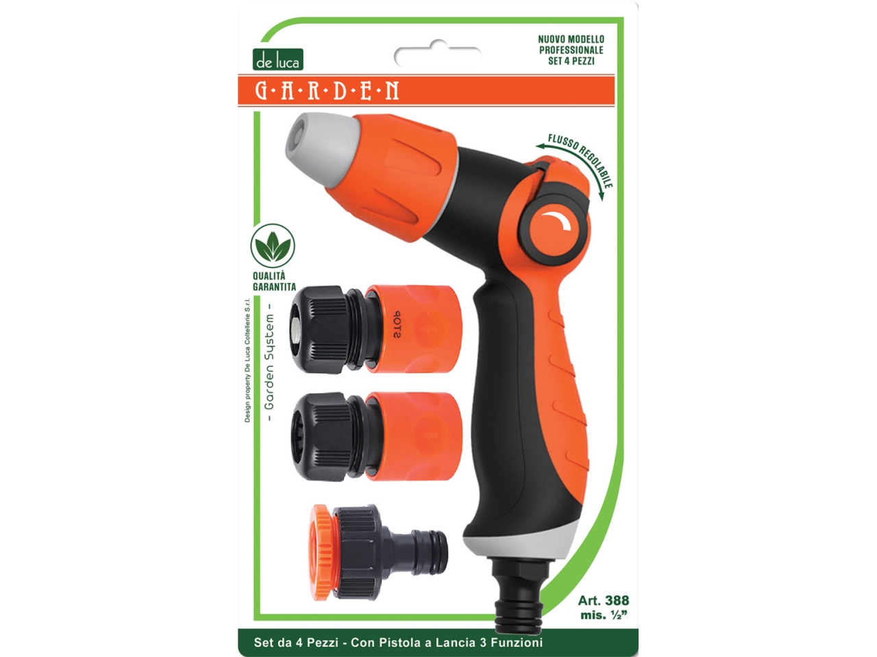 PISTOLA A LANCIA 3 FUNZ.+ 3 RACCORDI SET 4PZ 22388