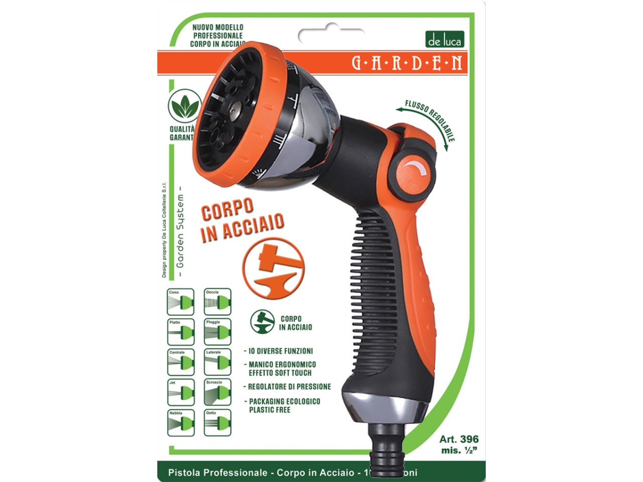 PISTOLA PROFESSIONALE 10 FUNZ.CORPO ACCIAIO 22396 PISTOLA PROFESSIONALE 10 FUNZ.CORPO ACCIAIO 22396