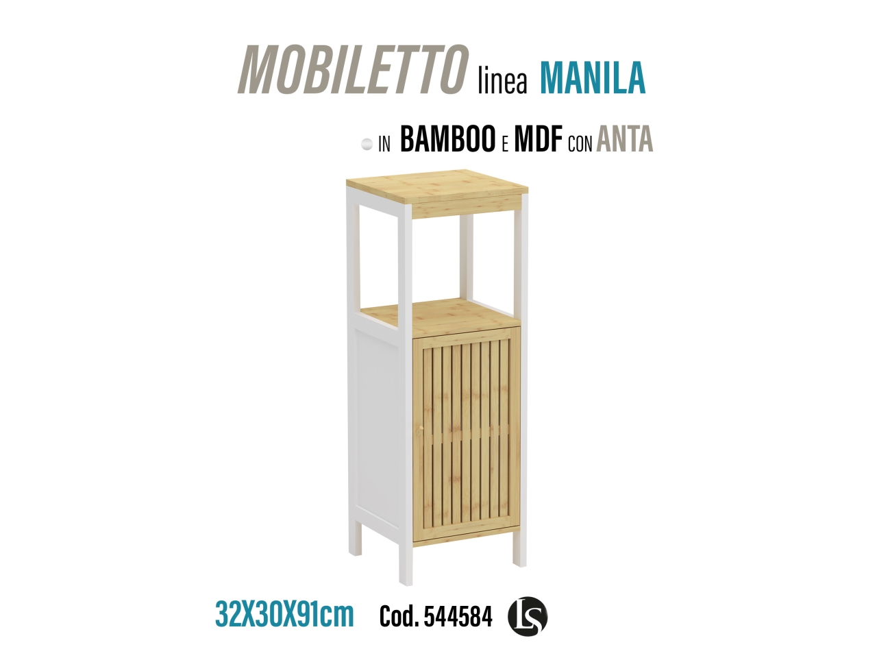 MOBILE BAGNO BICOLORE 32X30X91CM LS-24021DW