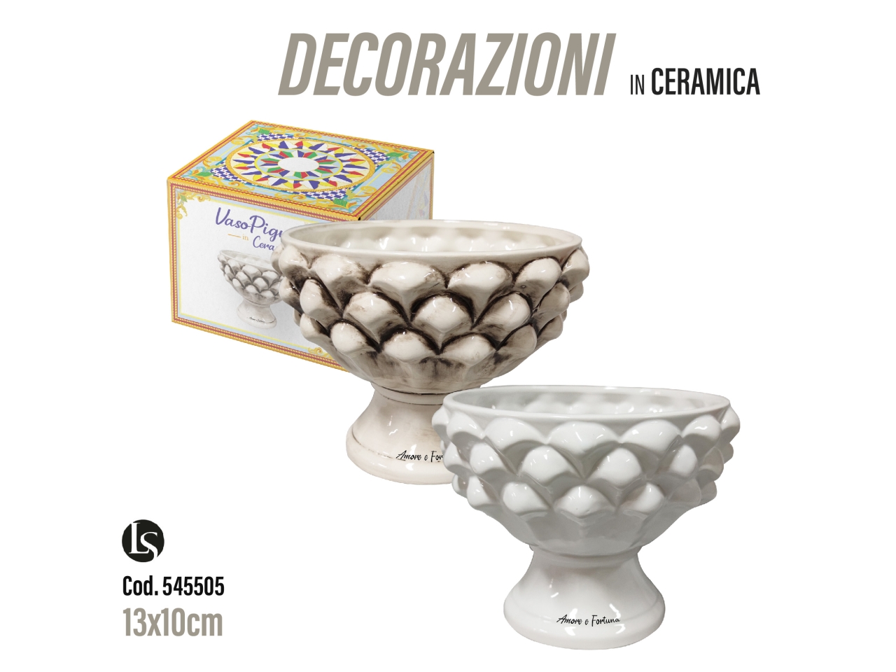 VASO IN CERAMICA 13X10CM ASSORTITO LS545505 VASO IN CERAMICA 13X10CM ASSORTITO LS545505