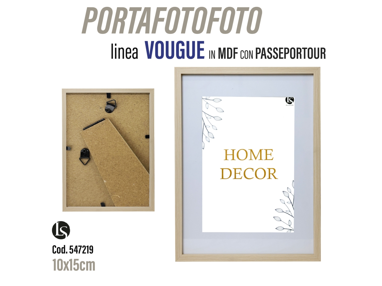 PORTAFOTO IN MDF 10x15CM LS-5090C1318