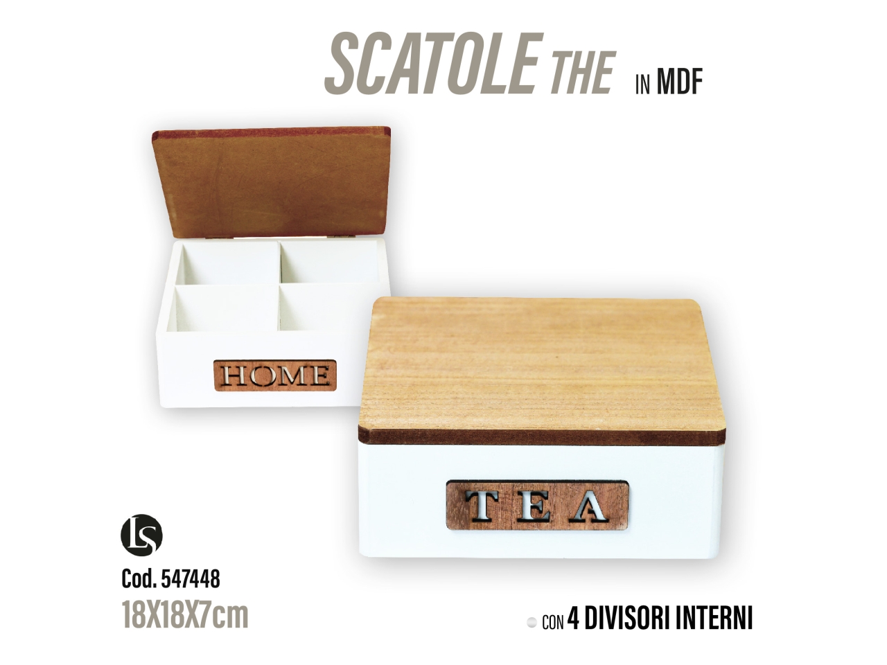 COFANETTO IN MDF 18X7X18CM ASSORTITO LS-A035