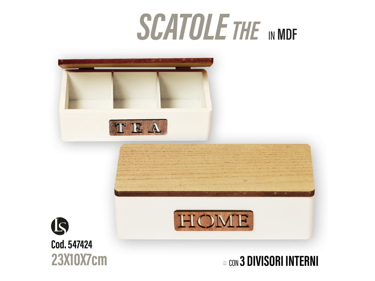 COFANETTO IN MDF 23X10X7CM ASSORTITO LS-A036