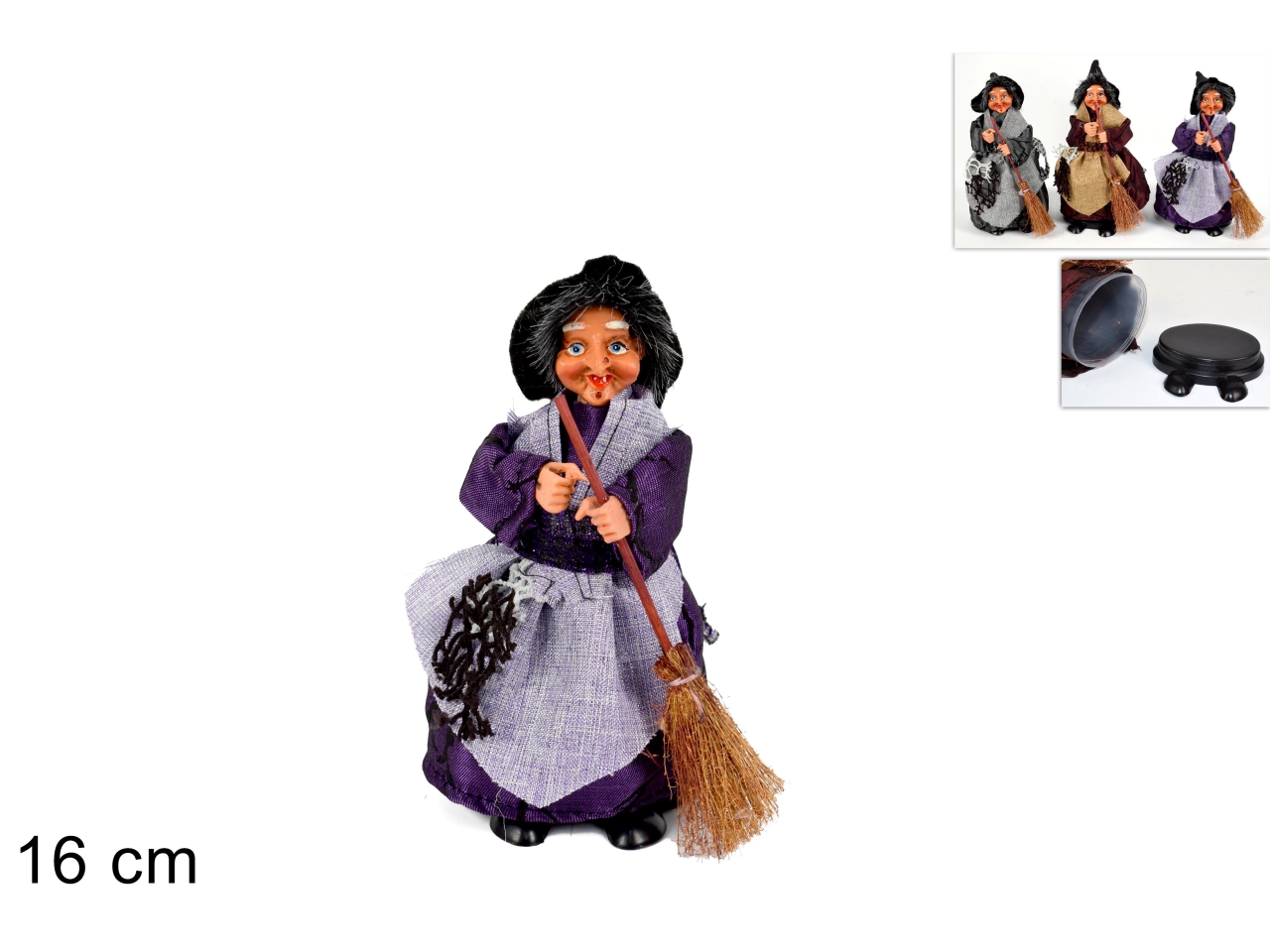 BEFANA 16CM C/COFANETTO PORTA CARAMELLE 3ASS.