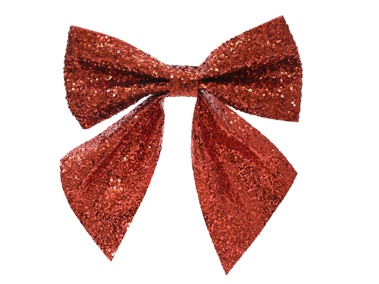 FIOCCO 2PZ C/CLIP ROSSO GLITTER 024683