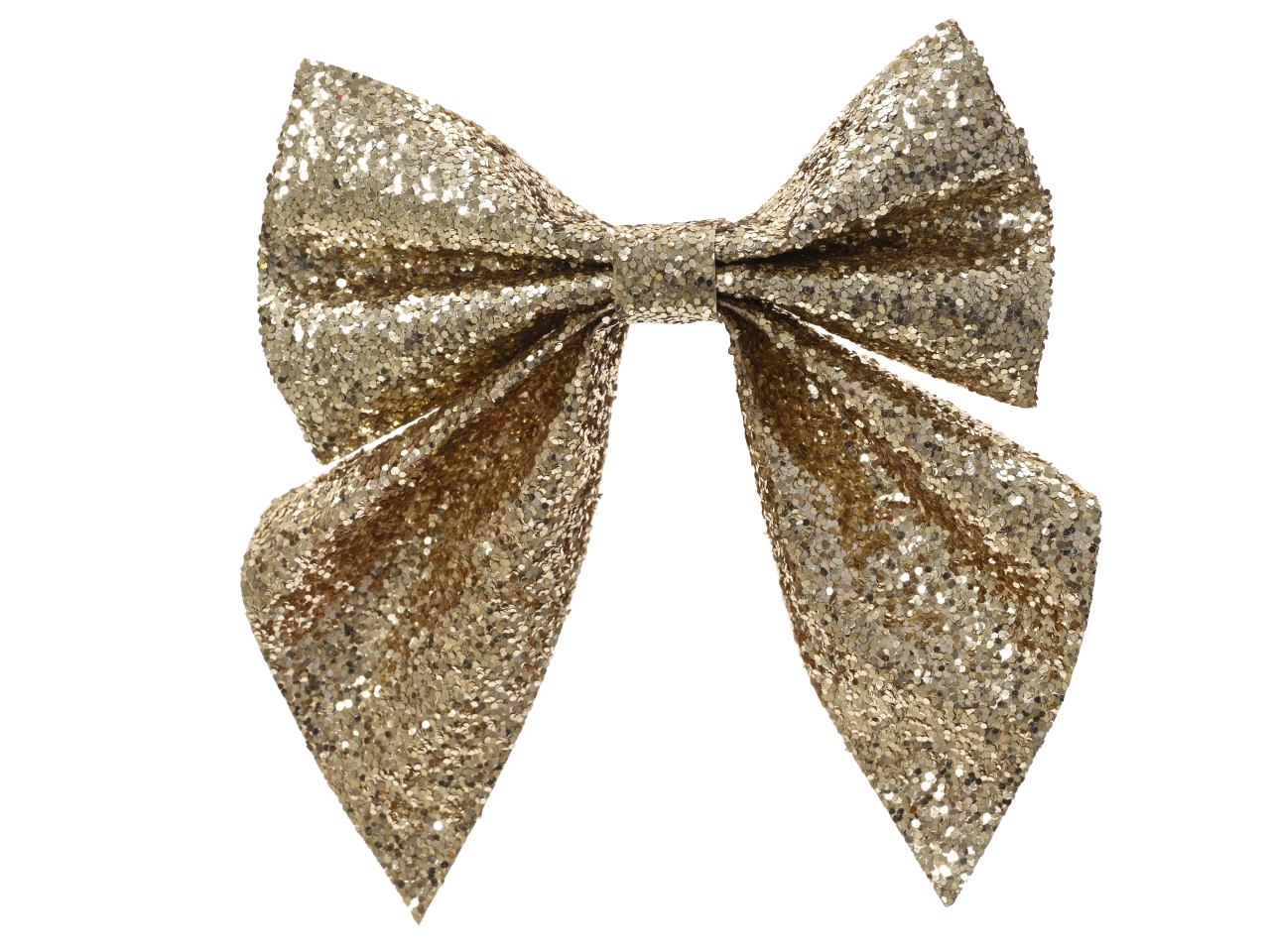 FIOCCO 2PZ C/CLIP ORO GLITTER 024686