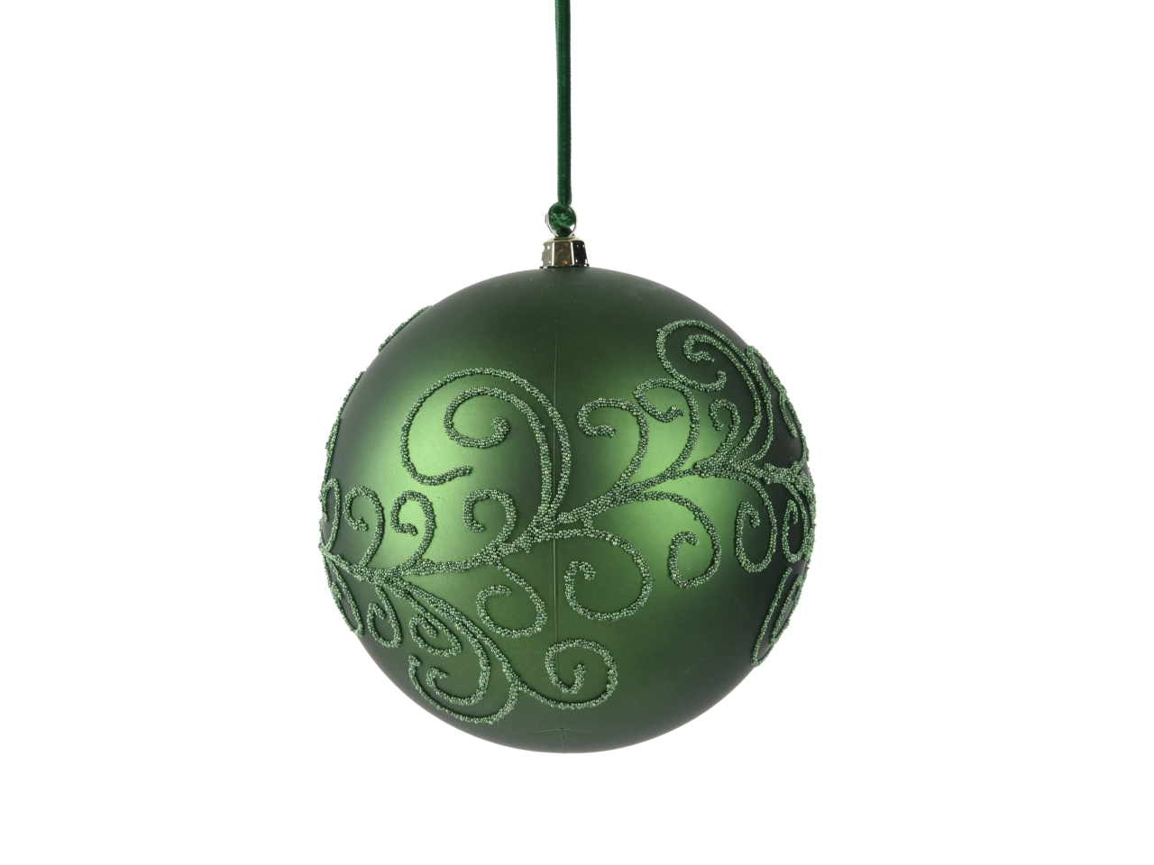 PALLA 12CM VERDE OPACO C/PERLINE 024854