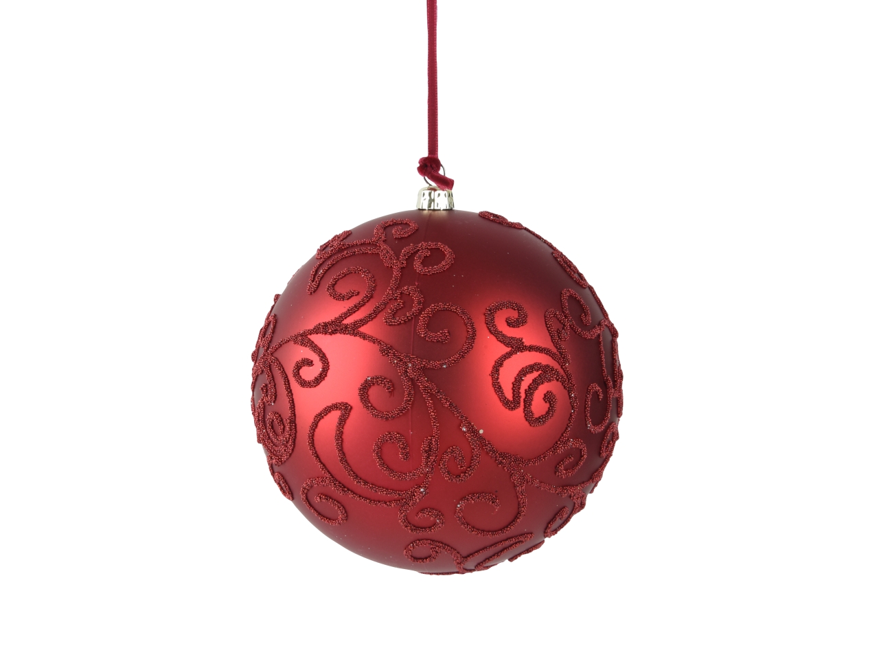 PALLA 20CM BORDEAUX OPACO C/PERLINE 024857