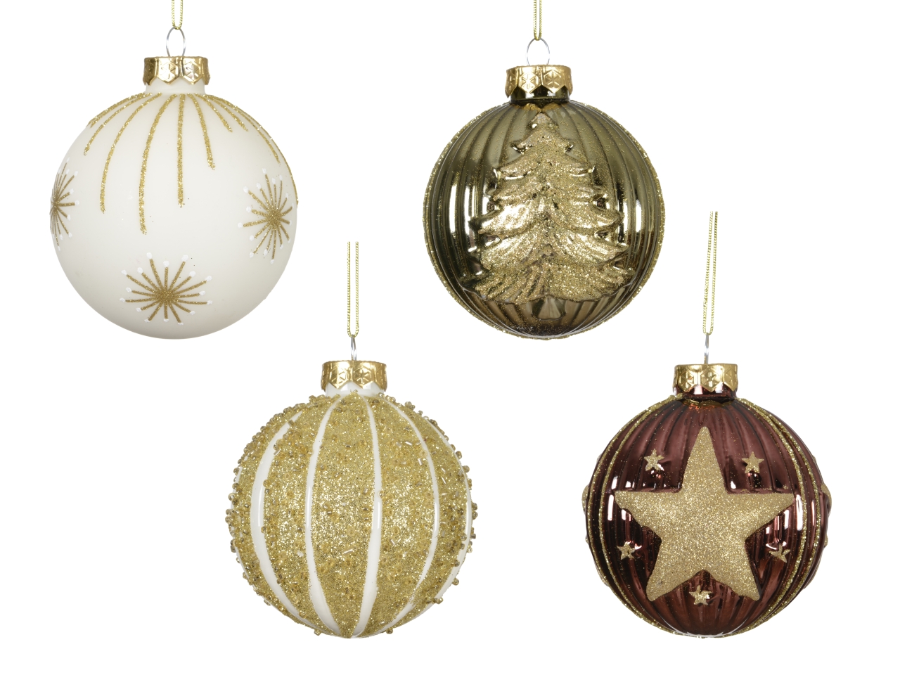 PALLA VETRO 8CM 4 DECORI ASS. 062784