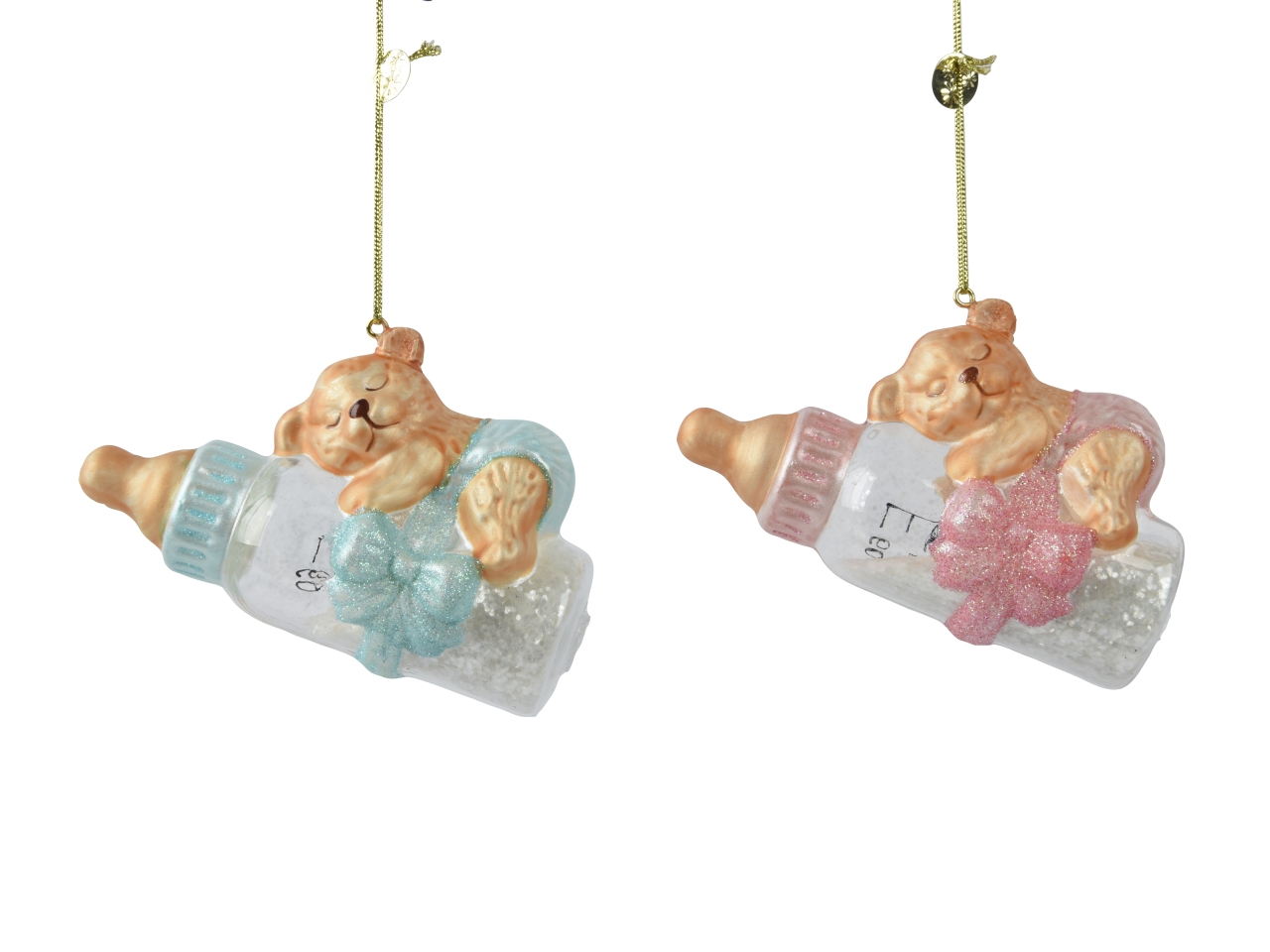 APPENDINO ORSO VETRO 4,3CM C/BIBERON ASS. 121832