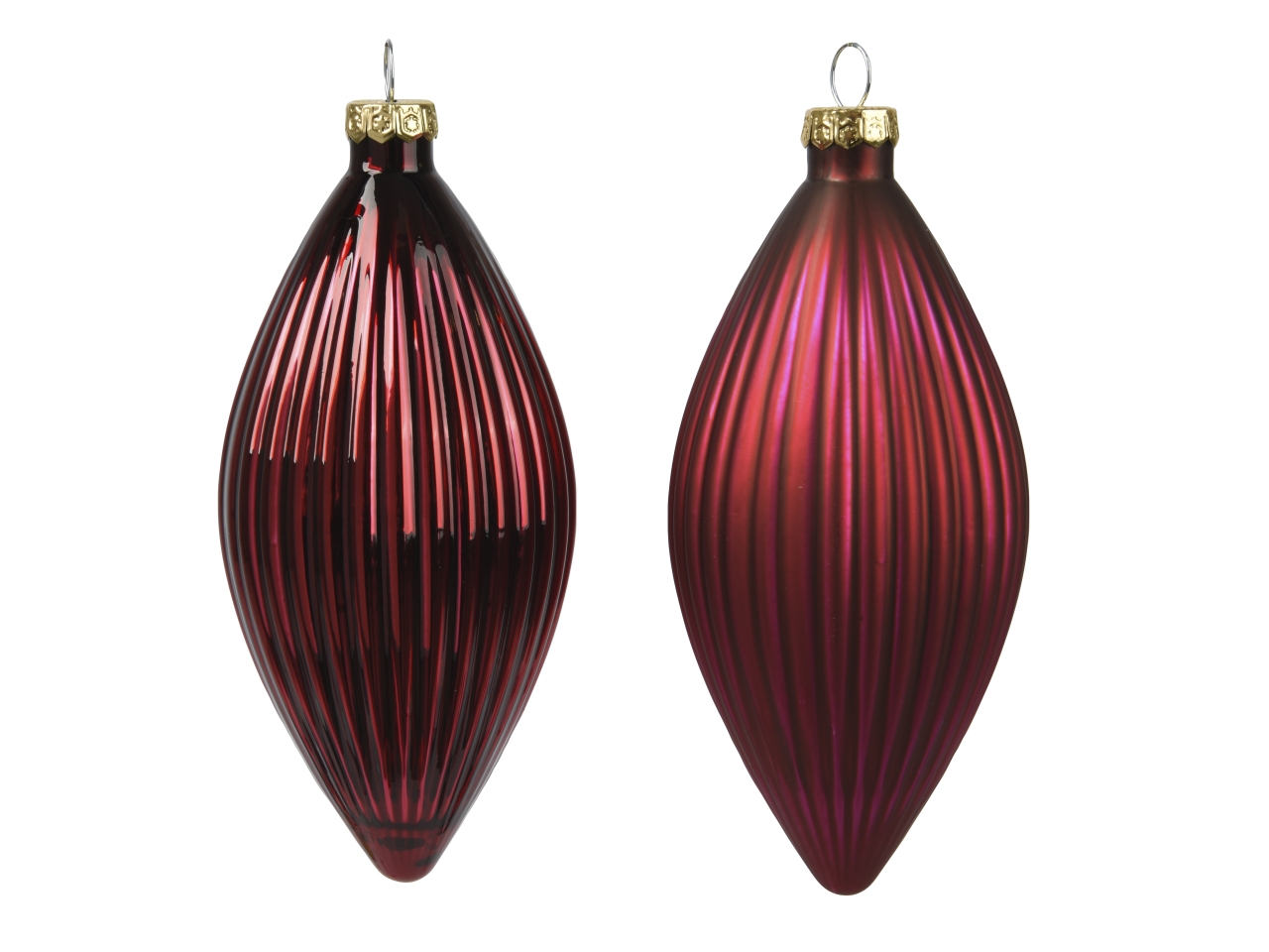 PALLA OLIVA VETRO 13CM 3PZ BORDEAUX 145053