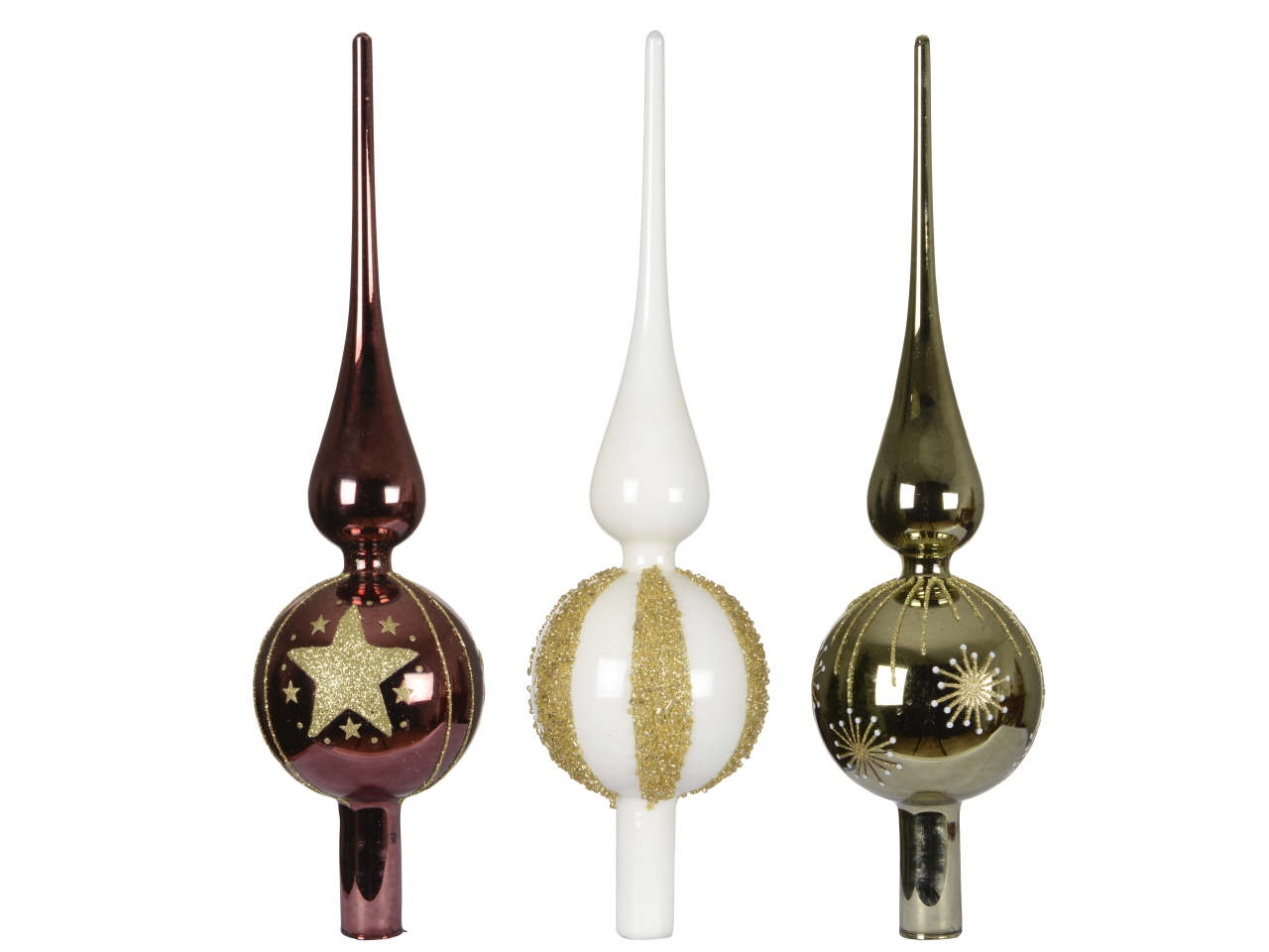 PUNTALE VETRO 31CM DECORAZIONI ASS. 170204 PUNTALE VETRO 31CM DECORAZIONI ASS. 170204