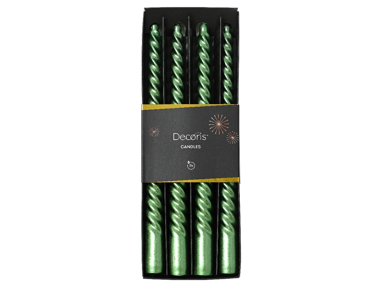 CANDELA TORCIGLIONE 25CM 4 pezzi VERDE 207689 CANDELA TORCIGLIONE 25CM 4 pezzi VERDE 207689
