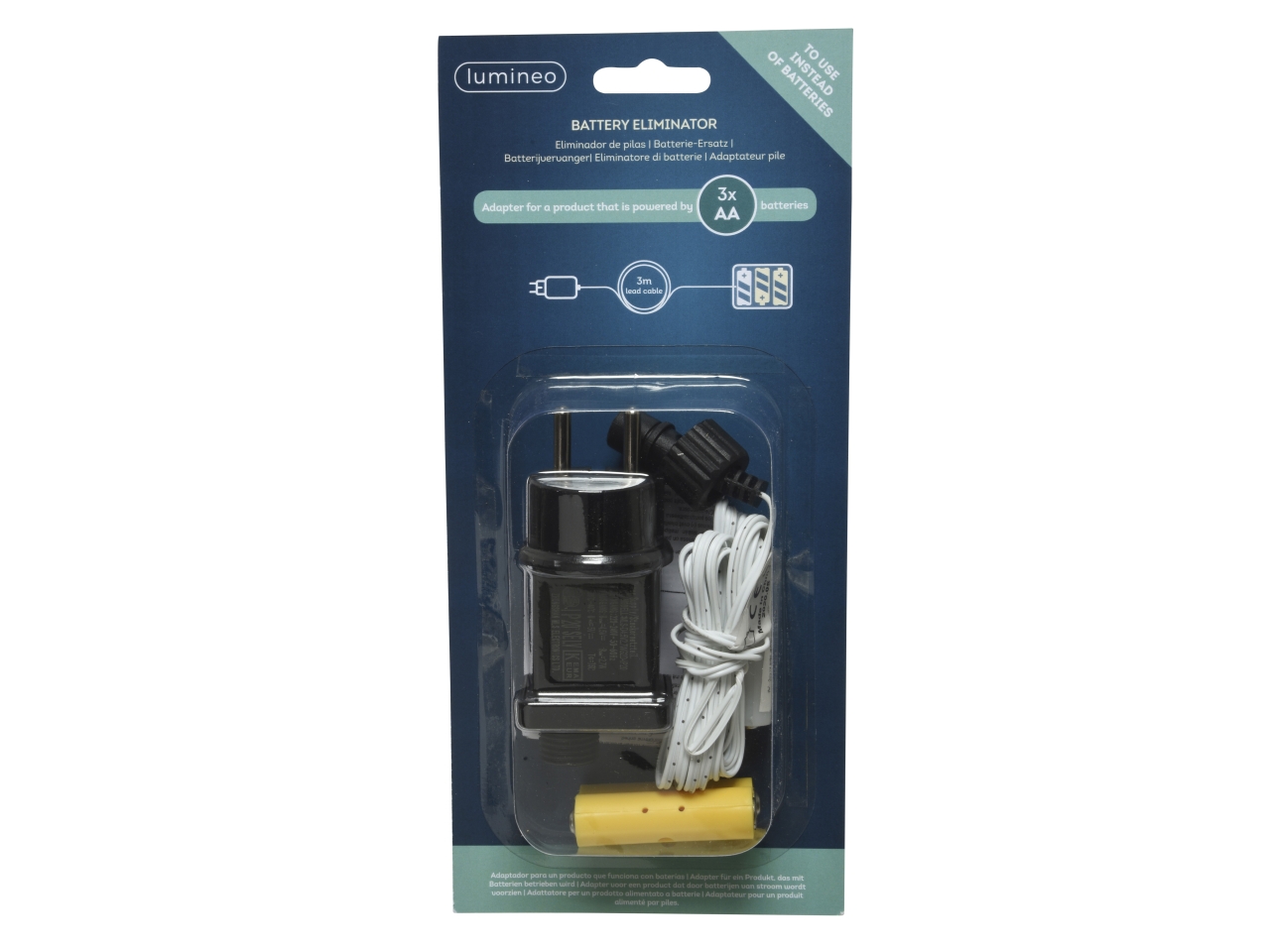 ELIMINATORE BATTERIE 3XAA STILO C/FILO 3MT 482673