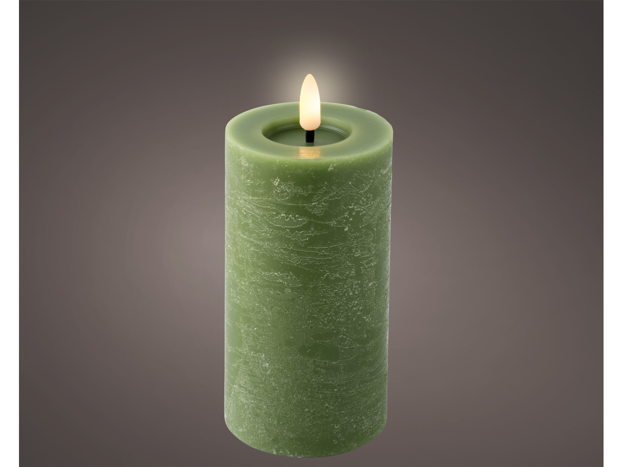 CANDELA LED 7X15CM BATT. VERDE 489171