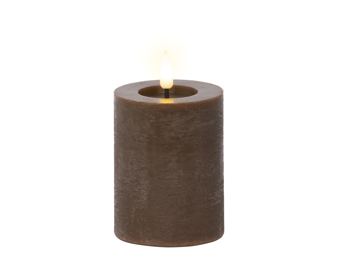 CANDELA LED 7X11,3CM BATT MARRONE 489253