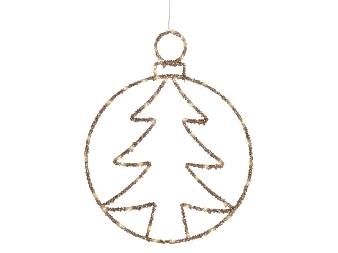 PALLA C/ALBERO 49CM LED B.CALDO FISSO BATT. 489389