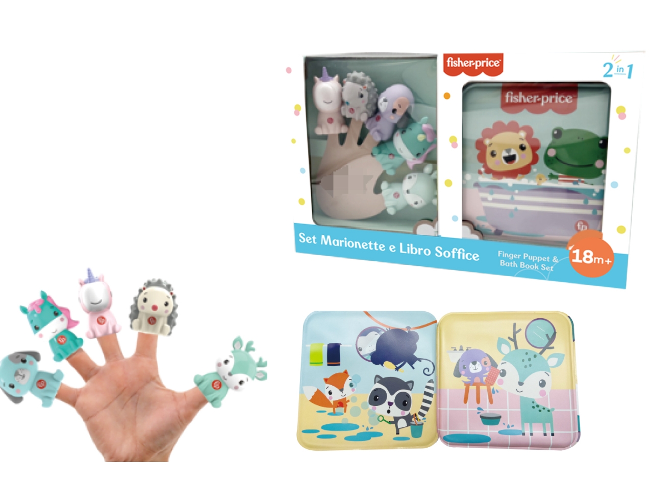 FISHER PRICE SET MARIONETTE E LIBRO SOFT FPRF2233