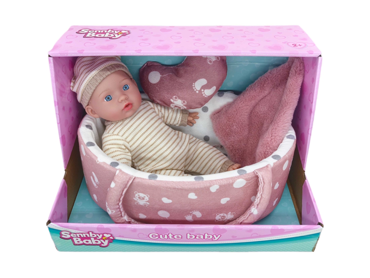 BEBÈ 25CM CON PORTA ENFANT DELUXE MGG52661