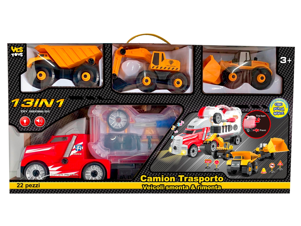 VEICOLI COSTRUCTION 13 IN 1 LUCI E SUONI MGG440903 VEICOLI COSTRUCTION 13 IN 1 LUCI E SUONI MGG440903