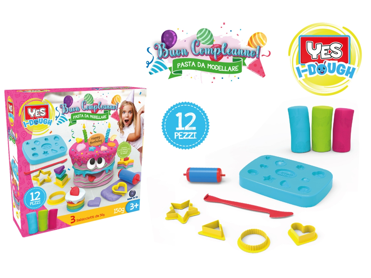 PASTA SET BUON COMPLEANNO SET DA 10PZ YES52474 PASTA SET BUON COMPLEANNO SET DA 10PZ YES52474