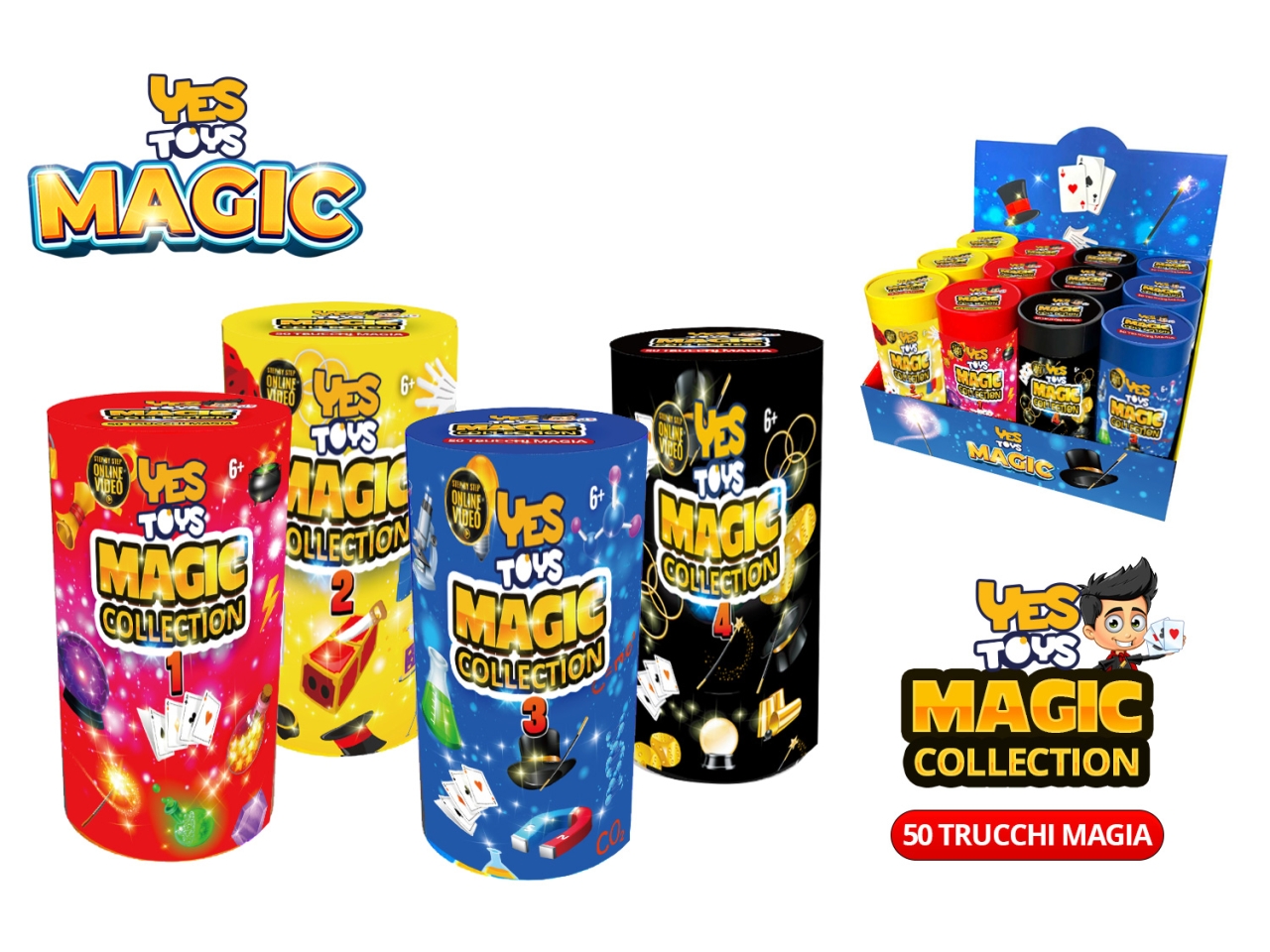 MAGIC COLLECTION TUBO 50 TRUCCHI IN 4 ASS. YES5249 MAGIC COLLECTION TUBO 50 TRUCCHI IN 4 ASS. YES5249