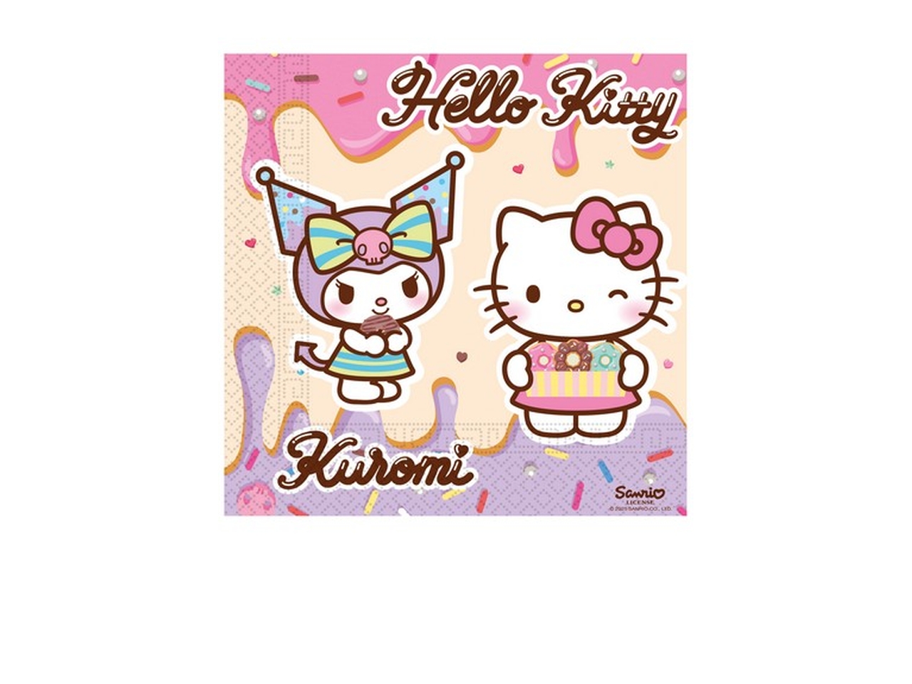 TOVAGLIOLO 33CM HELLO KITTY KUROMI 5PR98234 TOVAGLIOLO 33CM HELLO KITTY KUROMI 5PR98234