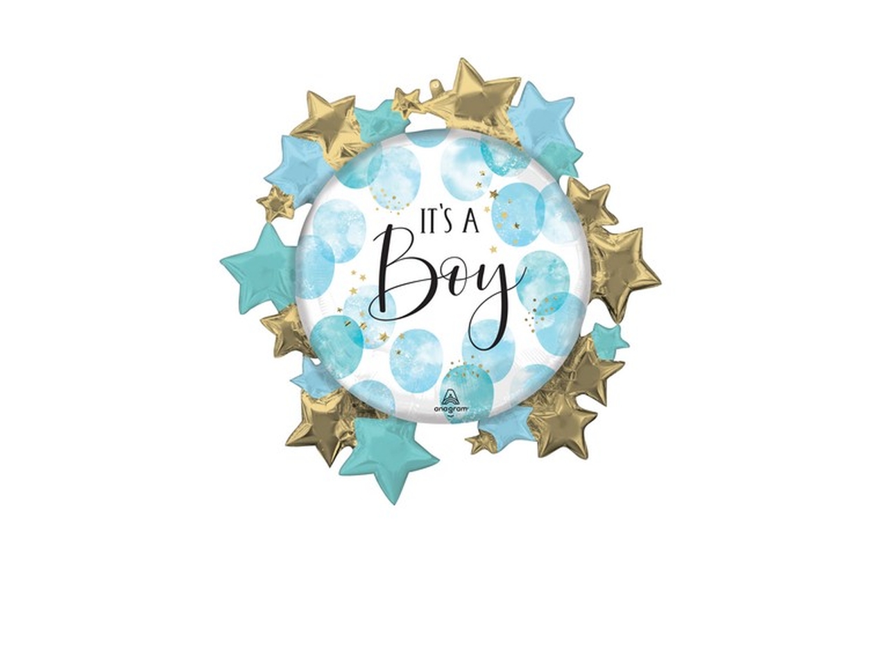 PALLONE FOIL SUPERSHAPE 76X76CM BABY BOY 7A4618501