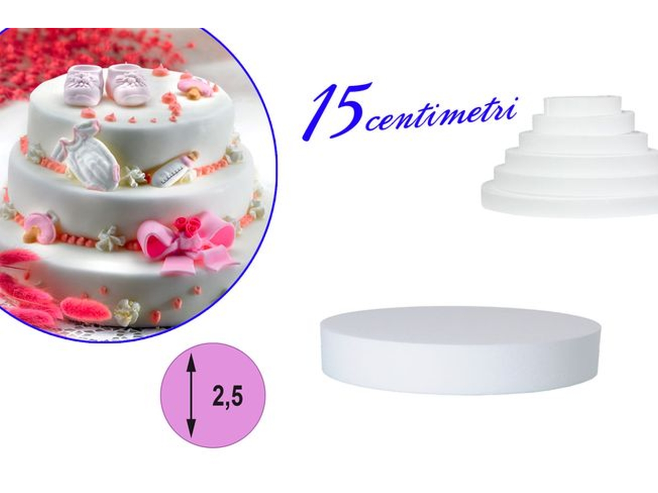 BASE POLISTIROLO DM15X 2,5CM 611022