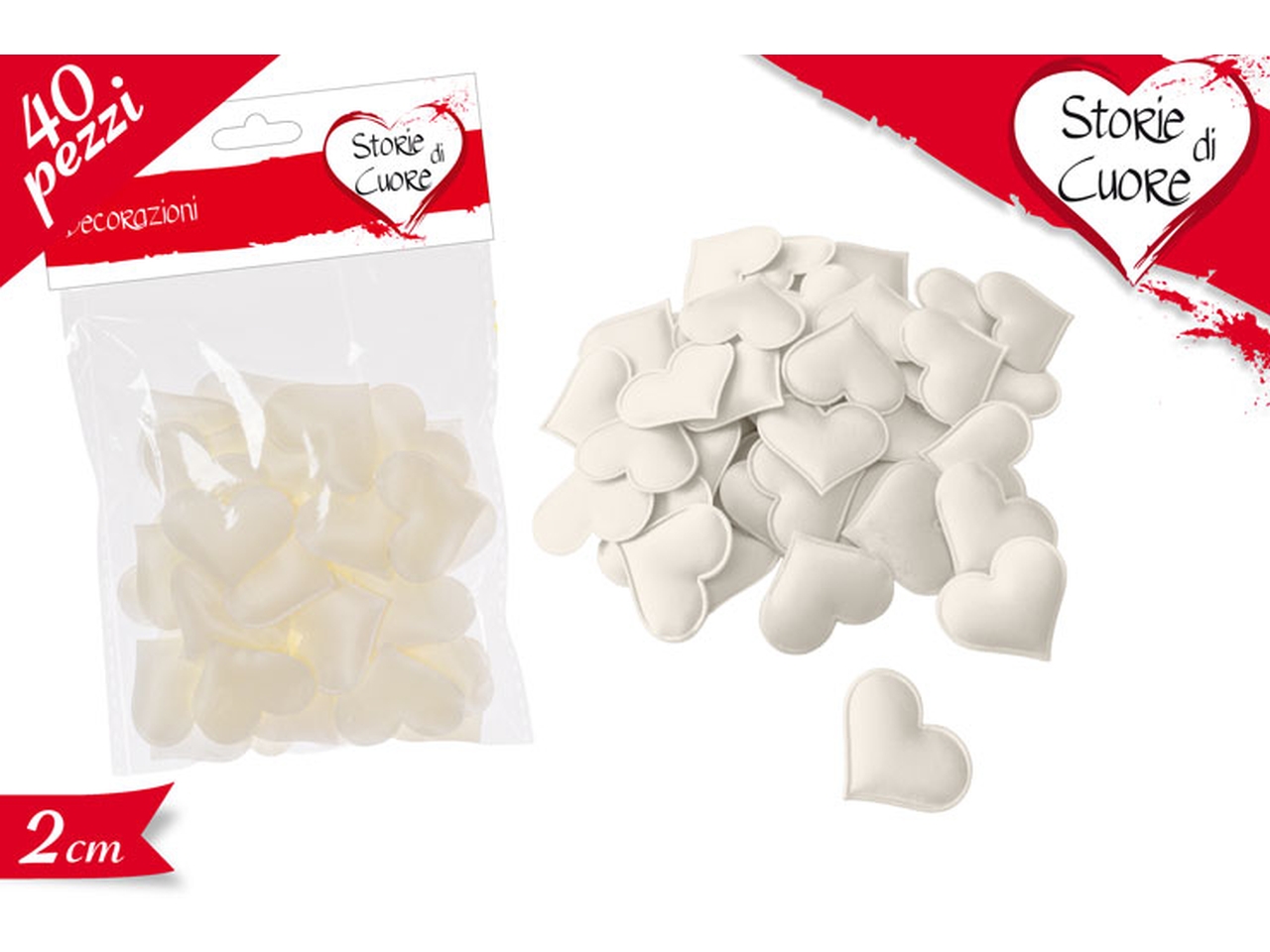 BUSTA CUORI BIANCHI 40PZ 574774 BUSTA CUORI BIANCHI 40PZ 574774
