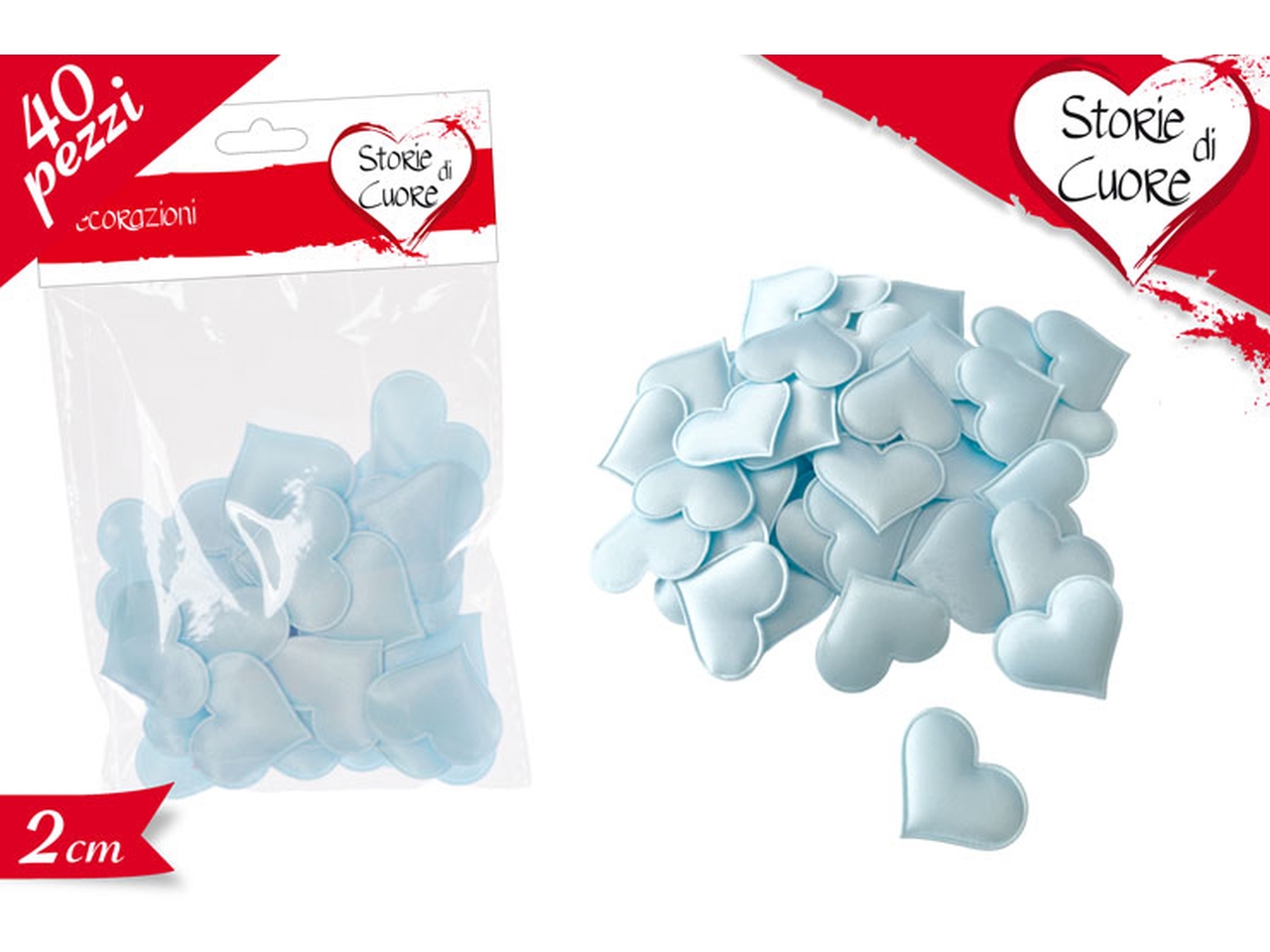 BUSTA CUORI CELESTI 40PZ 574776 BUSTA CUORI CELESTI 40PZ 574776