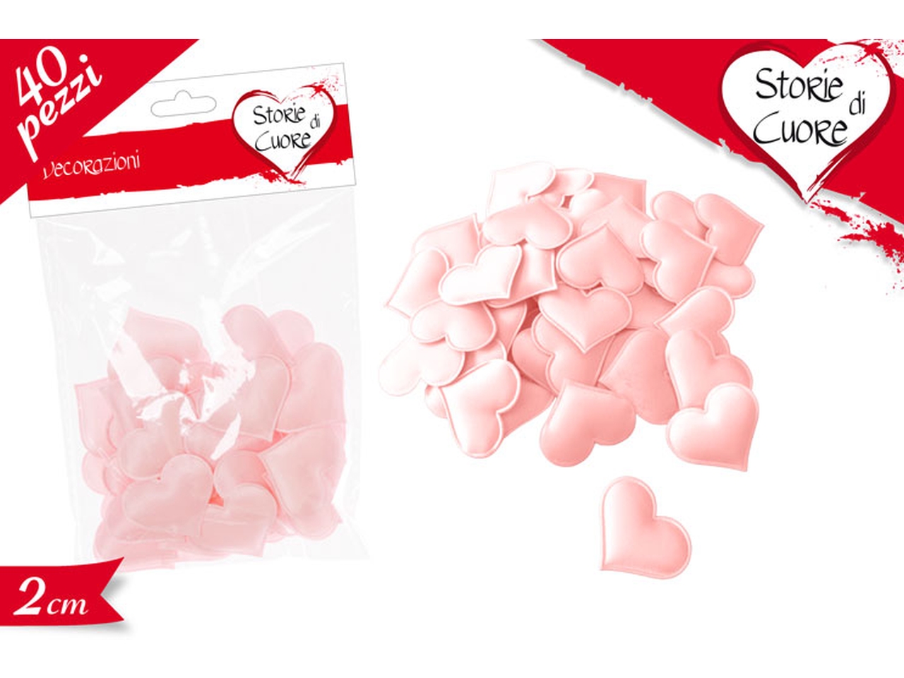BUSTA CUORI ROSA 40PZ 574775 BUSTA CUORI ROSA 40PZ 574775