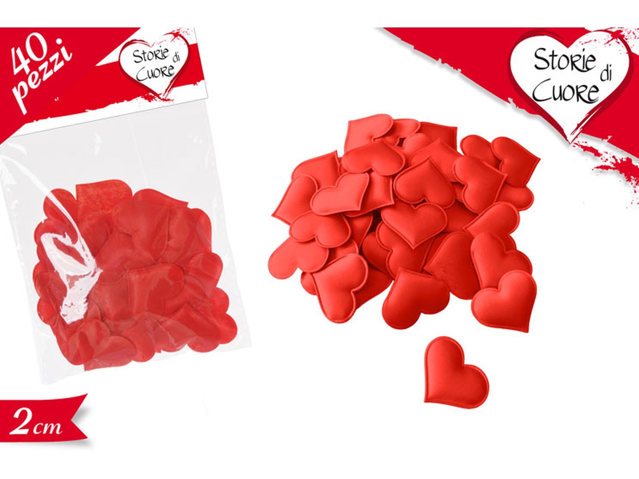 BUSTA CUORI ROSSI 40PZ 574773 BUSTA CUORI ROSSI 40PZ 574773
