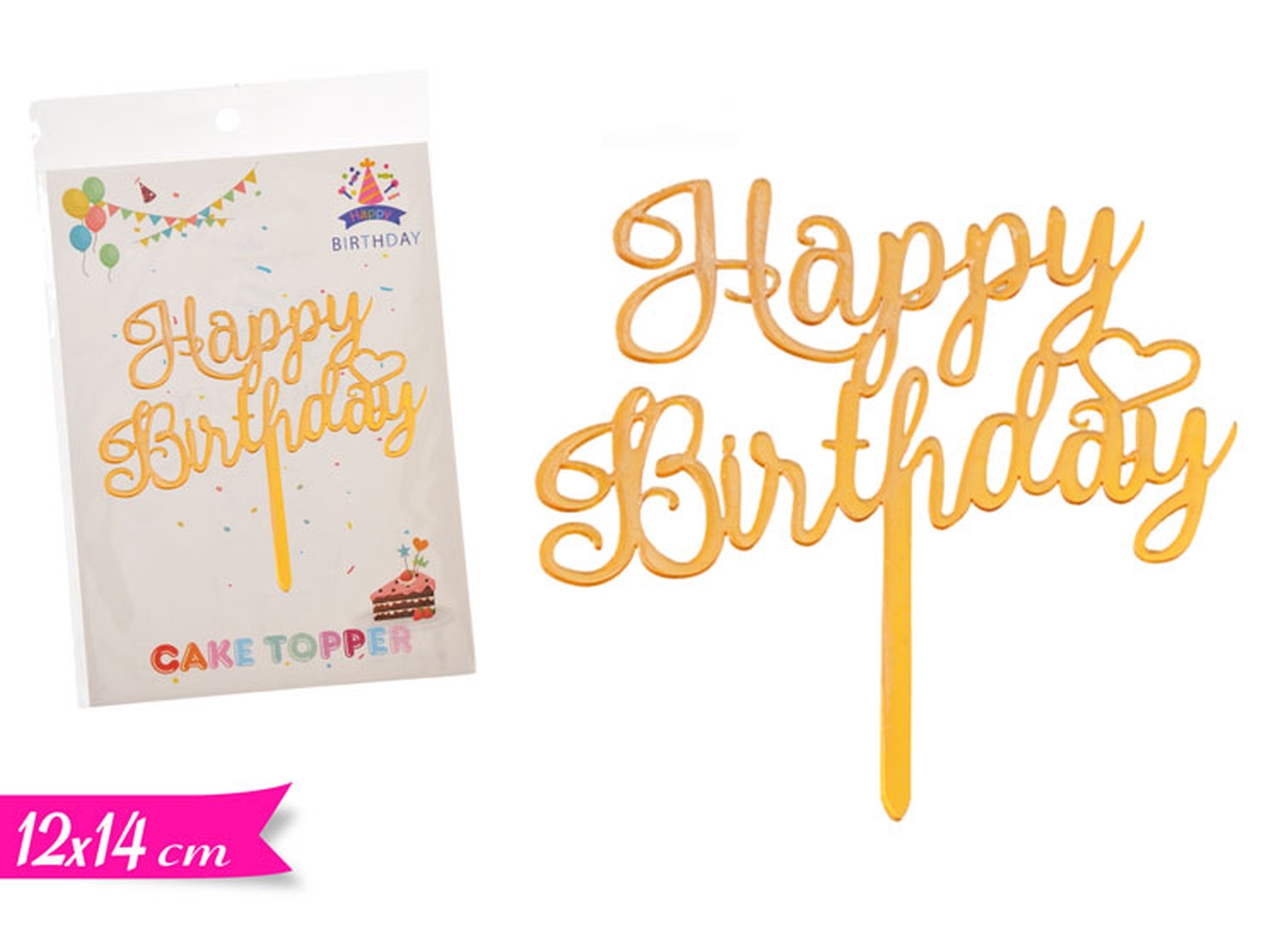 CAKE TOPPER GOLD 1 PZ 708540