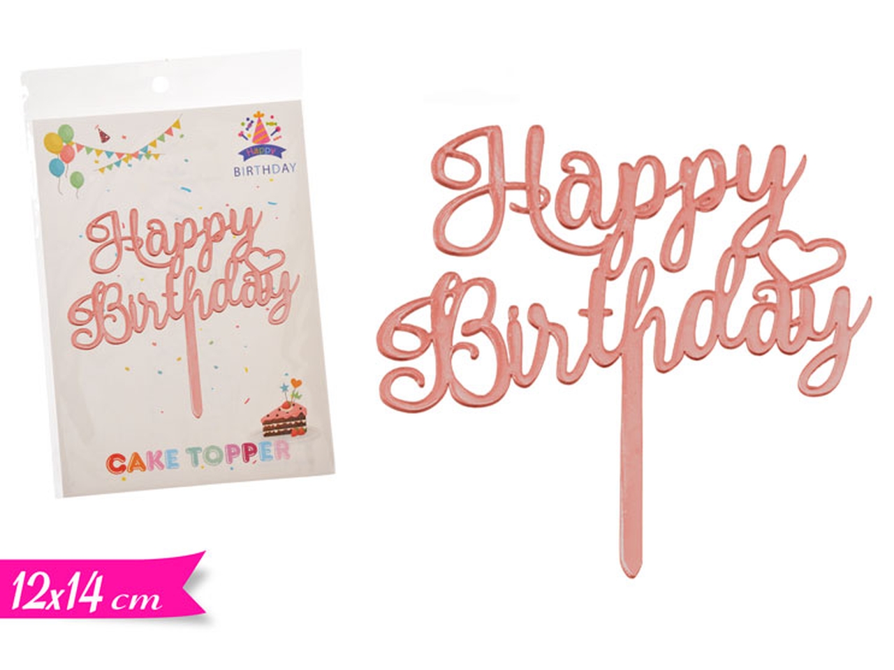 CAKE TOPPER ROSE GOLD 1 PZ 708542