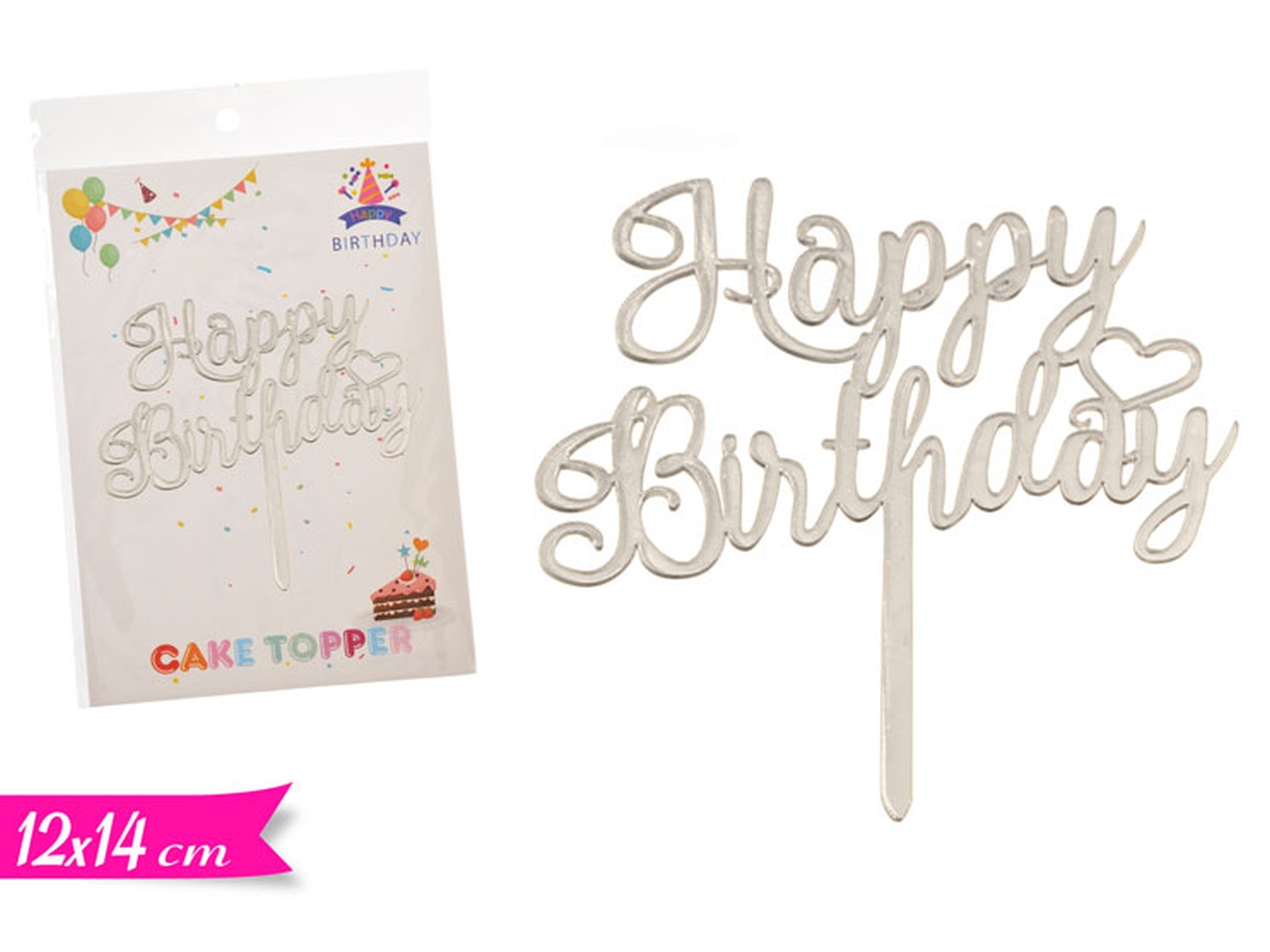 CAKE TOPPER SILVER 1 PZ 708541