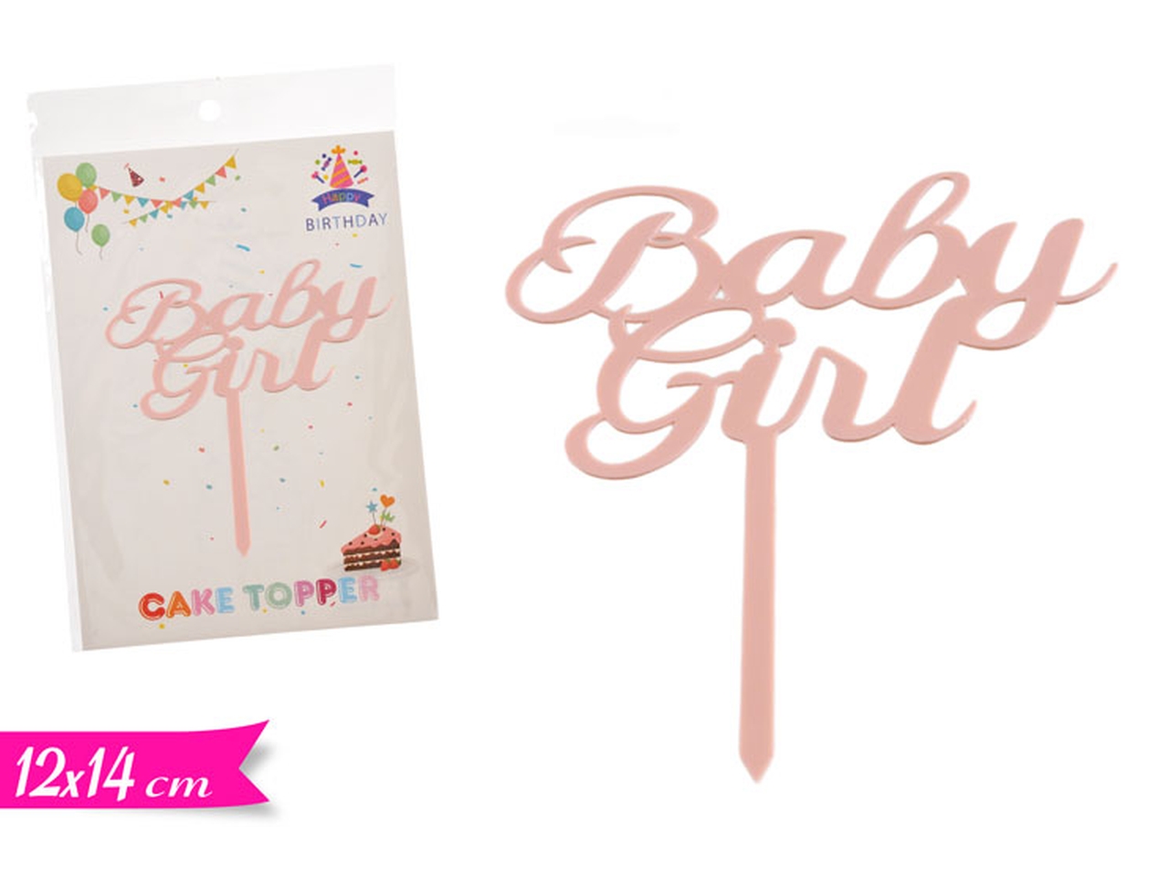 CAKE TOPPER-BABY GIRL/ROSA 708545