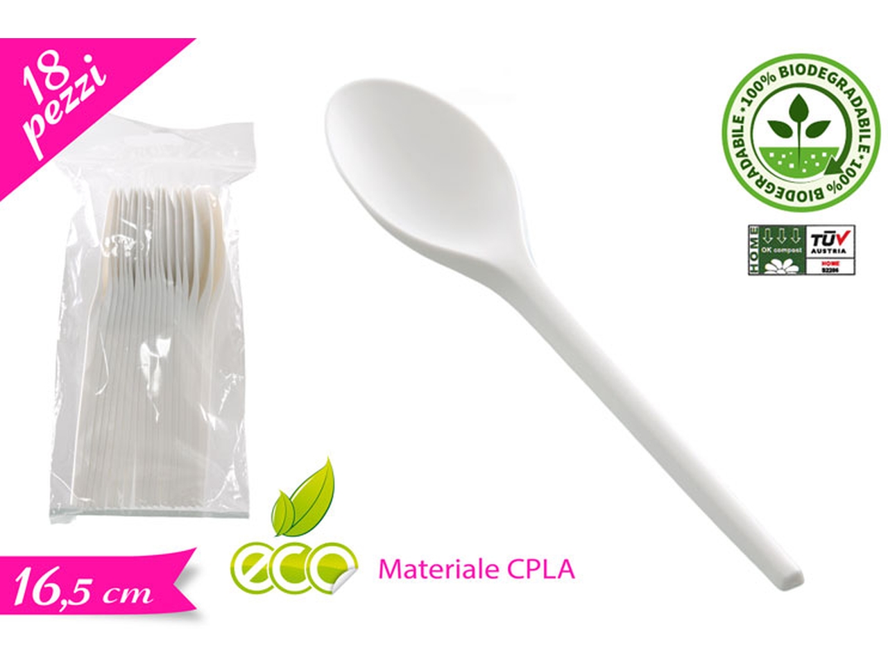 CUCCHIAIO CPLA COMPOST. BIANCO 872702 CUCCHIAIO CPLA COMPOST. BIANCO 872702