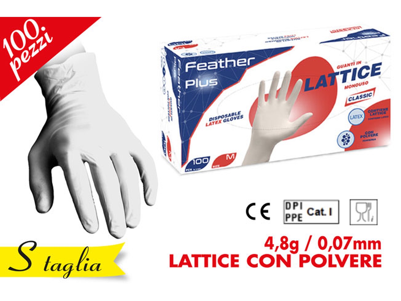 GUANTI IN LATTICE 100PZ 709104