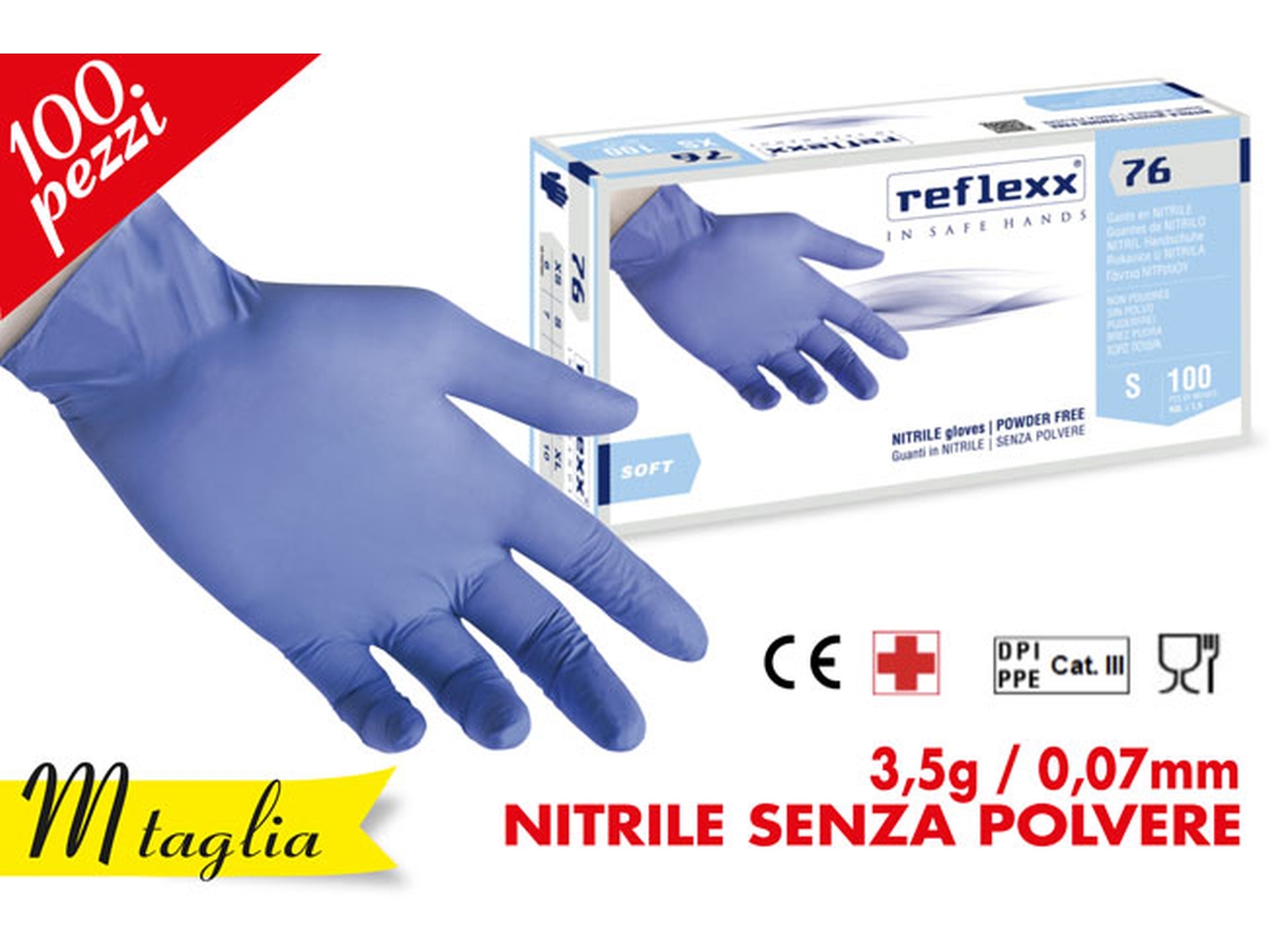 GUANTI IN NITRILE 100PZ 709101