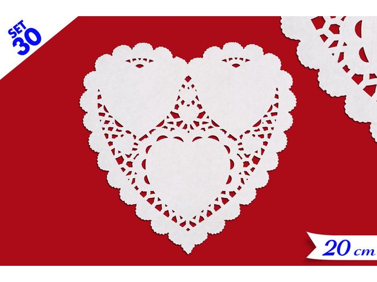 SET 30PZ CENTRINI PER DOLCI CUORE 609055B SET 30PZ CENTRINI PER DOLCI CUORE 609055B