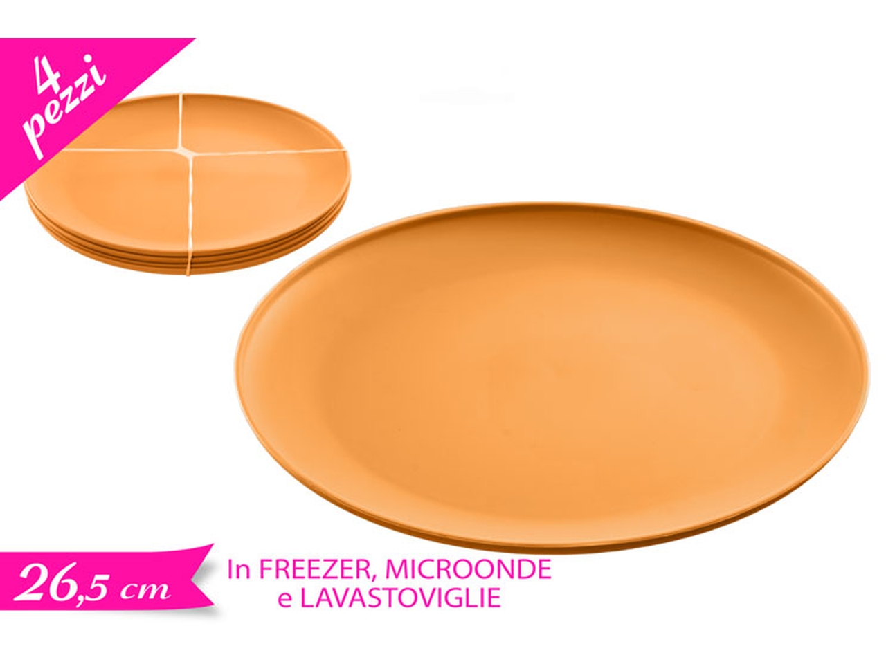 SET 4 PIATTI OCRA 872320