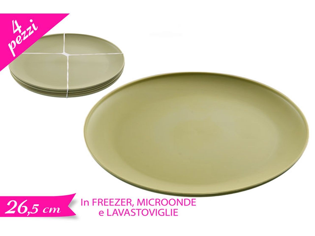 SET 4 PIATTI VERDE 872324