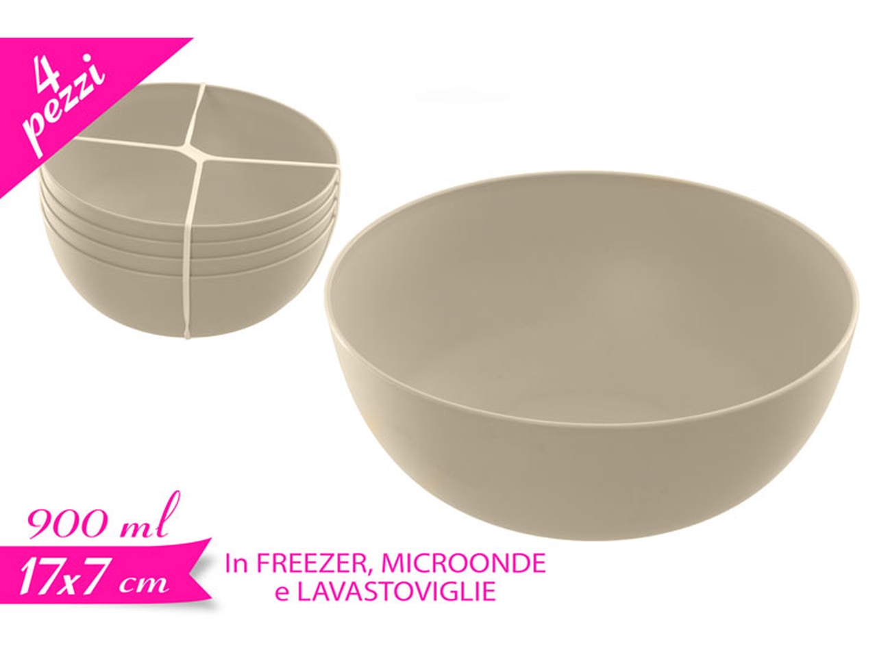 SET 4 SCODELLE AVORIO 872317