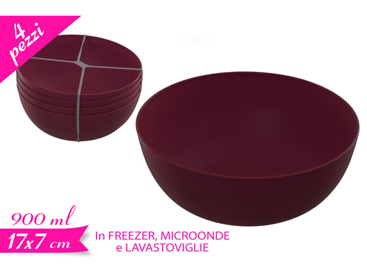 SET 4 SCODELLE PORPORA 872313