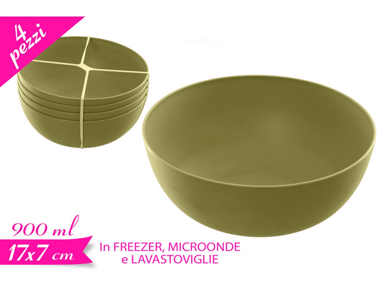SET 4 SCODELLE VERDE 872325