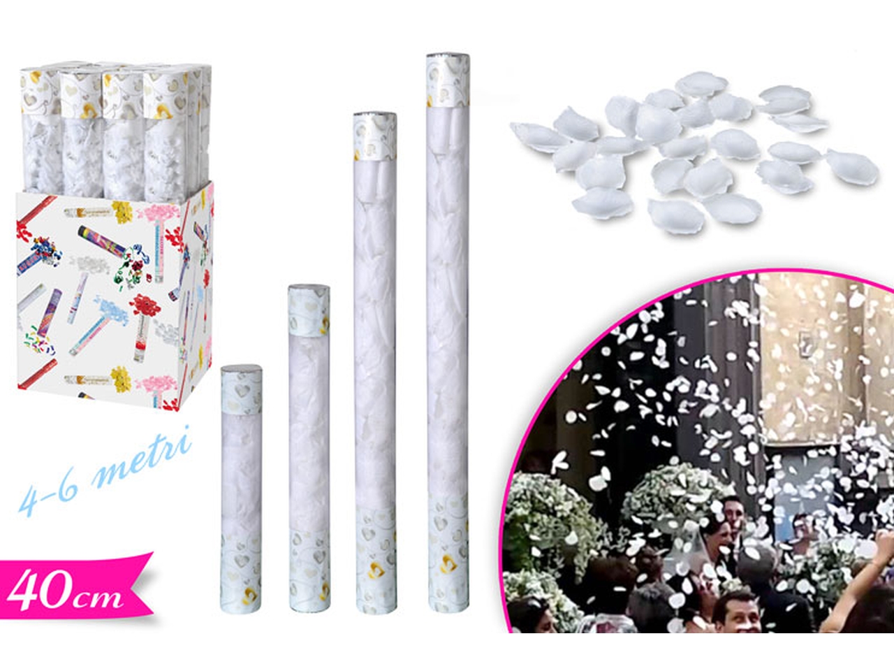 TUBO PVC SPARA PETALI BIA.40CM DIS 747413 TUBO PVC SPARA PETALI BIA.40CM DIS 747413